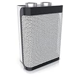 Brandson - Keramik Heizlüfter - 2 Leistungsstufen - stufenlose Temperaturregelung - 1500 Watt - Heizlüfter Badezimmer energiesparend, leise - Überhitzungsschutz, Umkippschutz - Heizung Heater