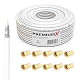 Premium X 50m BASIC Koaxialkabel 135dB 4-fach SAT...