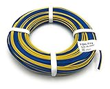 BELI-BECO L318/25 Kabel - Kupferlitze 3 x 0,14 mm² (1x18x0,10 mm) - Drillingsleitung - 25 m Ring (Märklin-Farben: Blau-Blau-Gelb)