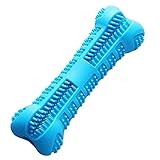 Weiche Gummi-Hundezahnbürste, Hunde-Kauspielzeug, Hundebürstenstab, 360-Grad-Zahnreinigung, Haustier-Zahnbürste (Color : Blue, Size : M 10.5x3.7cm)