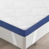 SEZMOONSI Topper 140x200cm, H3 5cm Höhe hypoallergen & atmungsaktiv Kaltschaum Matratzentopper, bequemer Matratzen Topper für Boxspringbett, Wohnwagen, Schlafsofa, mit waschbarem 3D-Netz Bezug