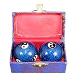Chinesische Baodierungsbälle - 2x 1,85 Zoll Meditation Health Ball, klassische Übungskugel | Metallmeditationskugeln mit Chimes, Entspannungsstress -Werkzeug für Fingergelenktherapie Handmuskeltrainin
