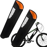 mizikuu E-Bike Akku Schutzhülle, 2 Stück Thermoschutzhülle Neopren fürs E Bike mit Reflektierend Universelle Passform Wasserdicht Kältebeständig Staubdicht Fahrrad Akku Abdeckungen 30-40 CM Umfang