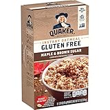 QUAKER Instant Haferflocken, glutenfrei, Ahorn und brauner Zucker, 8 Stück