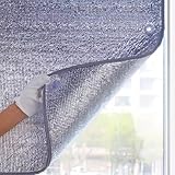 Verdunklungsfolie Fensterfolie 8mm Dicke Selbsthaftend Sichtschutzfolie Sonnenschutz Geeignet für Badezimmer, Wohnzimmer, Schlafzimmer, Büro