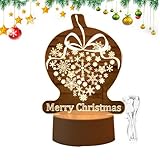 Xistuoz Acryl-Lampe für Weihnachten, Dekoration für Weihnachten – Schreibtischlampe mit Touchscreen, aus Acryl, Dekoration für Schlafzimmer und Urlaub für Wohnzimmer, Schlafzimmer