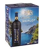 Grand Sud - Merlot aus Süd-Frankreich - Sortentypischer Trocken Rotwein - Großpackungen Wein Bag in Box 5l (1 x 5 L)