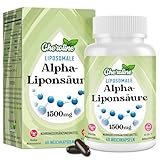 Liposomale Alpha-Liponsäure 1500 mg Weichkapseln, mit Acetyl-L-Carnitin 900 mg & Ubiquinol 100 mg & Vitamin E 15 mg, Hochwirksames 4-in-1 ALA-Ergänzung (60 stück (1er Pack))