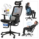 VALKENSTOL M5 Ergonomischer Bürostuhl 150 kg [Höhenverstellbare Rückenlehne, Einstellbare Sitztiefe] Chefsessel Bürostuhl Ergonomisch Schreibtischstuhl Ergonomic Office Chair Ergonomic Bürostühle