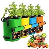 Kartoffel Pflanzsack Karotte Pflanzgefäß Container Vliesstoff Grow Container Pflanzsack für Tomate Pfeffer Balkon