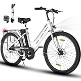 ELEKGO 26 Zoll E-Bike, Li-Batterie 36V/8,4Ah Ebike, Elektrofahrrad für Damen Herren, Pedelec Cityräder Cruise City Bike,250W Motor,bis 35-70KM