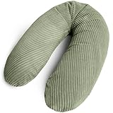 Amilian Stillkissen XXL 170 cm – Seitenschläferkissen für Schwangerschaft & Stillzeit – Lagerungskissen mit Füllung & abnehmbarem Bezug - Blattpoesie