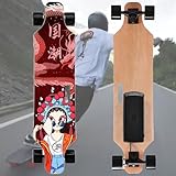 Skateboard, Elektrisches Longboard Mit Fernbedienung, Cruiser-Longboard-Skateboard, 8km Reichweite, 4-Gang-Einstellung FüR Erwachsene, Jugendliche Und AnfäNger, 6 Monate Garantie,B