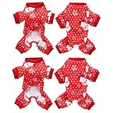 Yardwe 2St Haustier-Partykostüm spazieren gehen joggingleine Weihnachtswelpen-Sweatshirt Hund Weihnachtsoverall Nachthemd Kleider Hundekleidung Haustierkleidung Halloween Pullover Pyjama