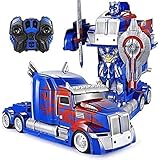 OSBELE Driftender großer Sattelschlepper-Roboter, Transformers, Stuntauto, LKW-Verformung, Optimus Prime RC-Spielzeug, Transformers-Roboter, Fernbedienung, Hochgeschwindigkeits-Spielzeugmodell, TRU