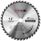 Saxton TCT Kreissägeblatt, 300 mm x 30 mm, 40 Zähne, für Bosch, Makita etc.