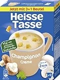 Heisse Tasse Erasco 16er Set 'Champignon Creme' Vorteilspack (64 Suppen) – Fertiggerichte, Instant Nudeln & 5 Minuten Terrine – Suppenvielfalt – schnelle Mahlzeit für Zuhause & Büro