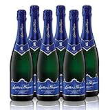 Lutter & Wegner Gendarmenmarkt Sekt Trocken (6 x 0,75 l) - erfrischender, feinperliger Sekt mit dezenten Fruchtnoten, 11,0 % vol., frisch-fruchtig, aus der Hauptstadt Berlin