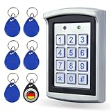 MATHFEL Smart Lock Elektronisches Türschloss für Haustür - Wetterfestes Codeschloss mit RFID, IP66, 2 Relais - Türöffner mit Code, Smartes Türschloss, Automatisches Türschloss