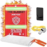 JOIKYCAI Feuerlöschdecke mit Schlaufen, für Büro, Küche, Sicherheit, Zuhause, zur Wandmontage, Notfall-Feuerdecke 1