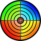 Holzspielerei Zielscheibe bunt, hochwertige Zielscheibe aus Holz, 32 cm Durchmesser, ideal für Pfeile mit Saugnapf