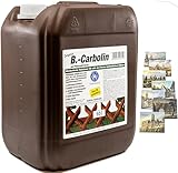 KOVA® 1x 10L B-Carbolin Holzlasur + 1x Bildmagnet! Öl Holzfarbe für optimalen Holzschutz aussen Braun Farbe für Holz-Zäune, 1x 10 L Liter Holzschutzlasur Wetterfest für Außen & Innen, ähnlich Holzlack