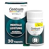 Multivitamin - Centrum Vital+ Mentale Leistung, für mentale Leistungsfähigkeit & Zellregeneration**, Bacopa, Phosphatidylserin & -cholin, Pantothensäure, Jod, Vitamin B12, 30 Kapseln-