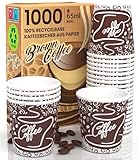 Eurocali 1000 Espresso Pappbecher 65ml Biologisch Abbaubare Kaffee Einwegbecher - Ökologisches Design BrownCUP - Kleine Größe für italienischen Espresso für Heißen Getränken