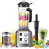 Teendow Standmixer, 1800W Mixer Hochleistungsmixer – Tischmixer mit 2,0-Liter-Behälter+ 600-ml-Kaffeemühle, Geeignet zum Zerkleinern von Eis und Gefrorenen Früchten, BPA-frei.