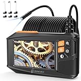 Endoskopkamera mit Licht 5m, Ennovor 1080P HD Digital Endoscope mit 4.3-Zoll-IPS- Bildschirm, IP68 Wasserdicht Rohrkamera mit 8 einstellbaren LEDs, 8mm Schlangenkamera Inspektionskamera