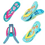 deegbbyi 4 Stück Strandtuch Clips, Winddicht Klammern Auf Strand und Sonnenliegen, Große Wäscheklammern Handtuchklemmen, Sonnenliegen-Clips, Winddicht Wäscheklammern, für Strandtuch, Badetuch