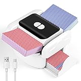 Apritsce Kartenmischmaschine Elektrische, Karten Mischgerät für 2 Decks, 2600mAh Akku Kartenmischer Elektrisch, Card Shuffler für UNO Poker Texas Hold Em Blackjack