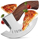 ECKWIN® Pizzaschneider | Wiegemesser für Pizza, Kräuter, & Co | Perfekte Männer Geschenke | Pizzamesser | Pizza Axt Wikinger | Pizza Zubehör für Männer (Brandolf)