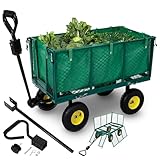 Arebos Bollerwagen | Gartenwagen | mit Profilreifen | 550kg...