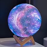 ZEYXINH 15cm Mond Lampe 3D Sternenhimmel Mondlampe, 16 Farben Remote & Touch Control Nachtlicht Stimmungslicht, USB Lade Stimmung Licht für Kinderzimmer Schlafzimmer Cafe Bar Esszimmer Party