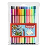 Premium-Filzstift - STABILO Pen 68 - 30er Pack - mit verschiedenen Farben inkl. 6 Neonfarben