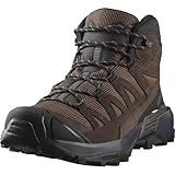 Salomon X Ultra 360 Leather Mid Gore-Tex Wasserdichte Herren Wanderschuhe, Outdoor-bereit, Grip, Schutz bei jedem Wetter, Dark Earth, 43 1/3