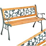 tectake® 2-Sitzer Gartenbank wetterfest, Gartenbank Holz im...