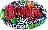 OPTIMUM Unisex-Adult 2nd Rugby Ball Street Ii Rugbyball für Herren, Mehrfarbig, Größe 4, Graffiti, 4