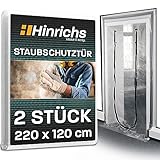 Hinrichs 2x Staubschutztür mit Reißverschluss - 220x120 cm...