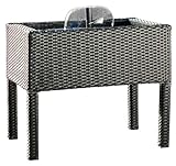 Heissner Rattan Terrassenteich, Schwarz, Einheitsgröße