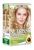 Garnier Nutrisse Dauerhafte Pflege-Haarfarbe mit nährenden Fruchtölen, Coloration mit 8 Wochen Halt, Ultra Crème Tönung, 9 Hellblond