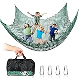 Kletternetz Spielplatz, Doppeltschichten ​Kinder Sicherheitsnetz Klettergerüst Netz Kinder Schaukel Garten, 1x3M/2x3M/3x3M Absturzsicherungsnetz für Spielplatznetz (Grün, 200 * 300cm)