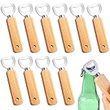 15 Stück Flaschenöffner, Bottle Opener Flaschenöffner Holz Kapselheber Bieröffner Personalisiert Gravierbar Geburtstag Geschenk für Männer