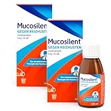Mucosilent gegen Reizhusten | 2x100 ml Hustenstiller Saft | Vorteilspack | Mit Levodropropizin | Lindert Hustenreiz bis zu 6 h bei trockenem Reizhusten | Alkohol-, Zucker- & Parabenfrei | ab 2 Jahren