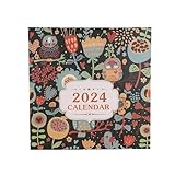 2024 Tischkalender, Wandkalender, stabiler Kalender, groß, wöchentlich, monatlich, jährlich, als Geschenk, 30,5 x 30,5 cm