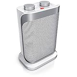 Brandson - Heizlüfter energiesparend leise - 1500 Watt - 2 Leistungsstufen - Heizlüfter Badezimmer - stufenlose Temperaturregelung - Keramik Heizelement - Thermosicherung - Heizung Heater