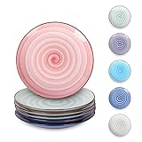 Selamica Keramik Dessertteller, Kleine Teller Set 6 personen, 15,2 cm Kuchenteller, Pastateller für Küche, Speiseteller für Kuchen, Snacks, Beilagen, Mikrowellengeeignet, Spülmaschinenfest
