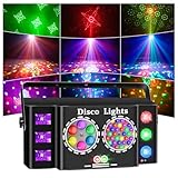 bubusan DJ Party Lichter mit Fernbedienung, DMX 512 Controlle Bühnenbeleuchtung mit Rotgrünem Licht, Sound aktivierte Stroboskoplichter, LED Discokugel für Partys Halloween Weihnachtsclubs, KTV