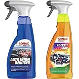 SONAX XTREME AutoInnenReiniger (500 ml) speziell für hygienische Sauberkeit im Auto und Haushalt & CockpitStar (750 ml) reinigt und pflegt alle Kunststoffteile im Auto